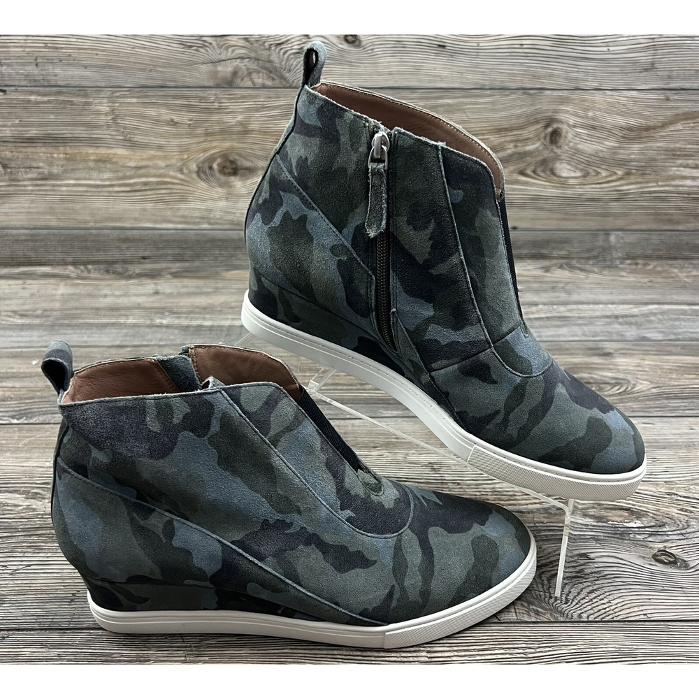 Linea Paolo Anna Womens Wedge Ankle Boot Camo‎ Bootie Sneakers Size 10M